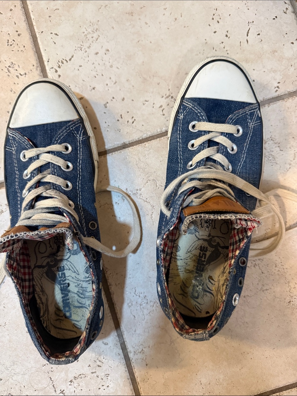 Converse All Stars Blue Canvas Sneakers